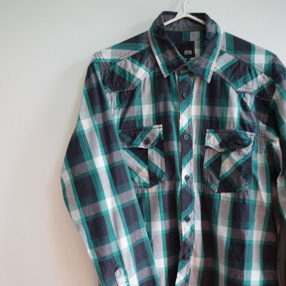 Jack & Jones Plaid Button Down